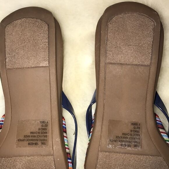 St. John's Bay Women's Colorful Stretchable Band Slip-On Slippers Size 7.5 - Picture 7 of 7